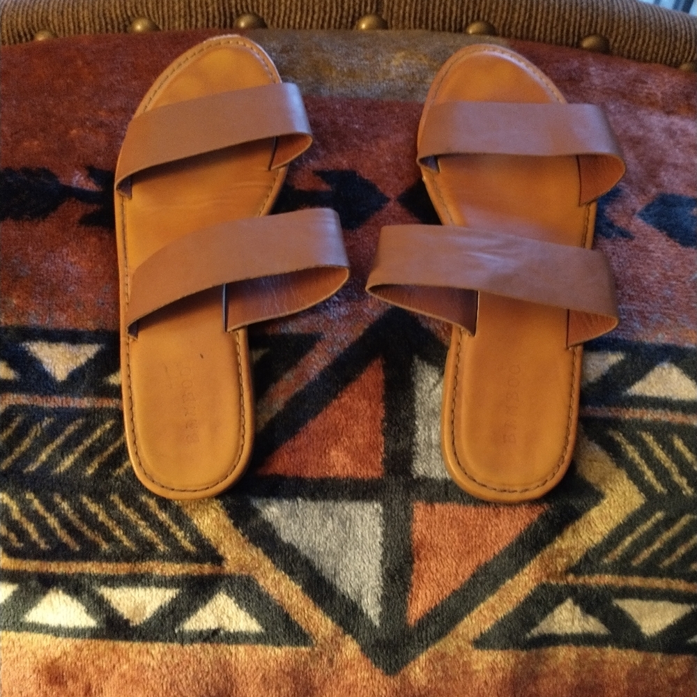 Bamboo double strap sandals